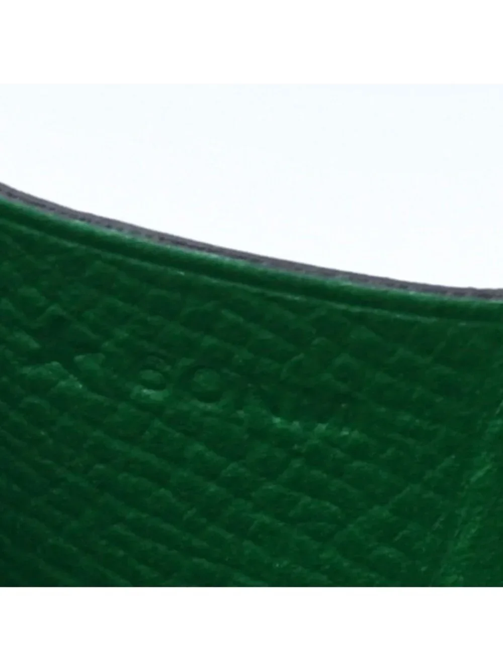 Hermes Bifold Wallet Silver Veau Epsom Green